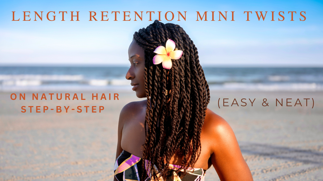 Length Retention Mini Twists on Natural Hair